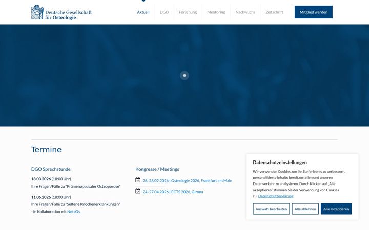 Screenshot of dgosteo.de
