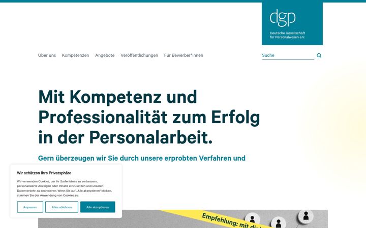Screenshot of dgp.de