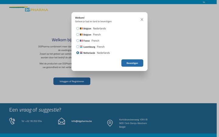 Screenshot of dgpharma.eu