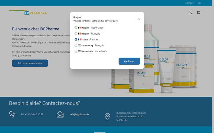 Screenshot of dgpharma.fr