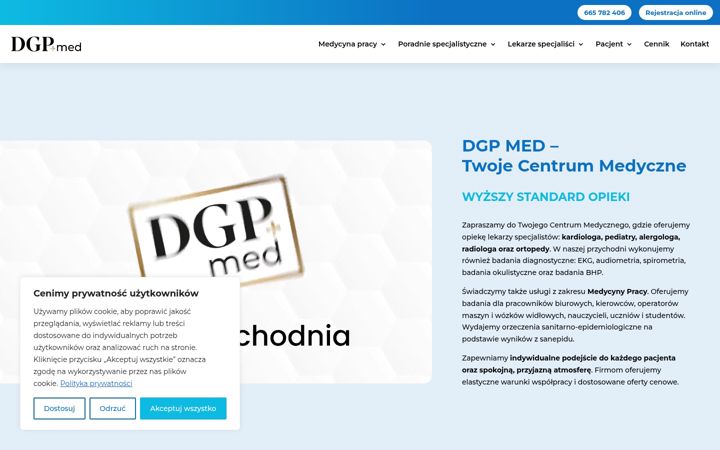 Snímek obrazovky dgpmed.pl