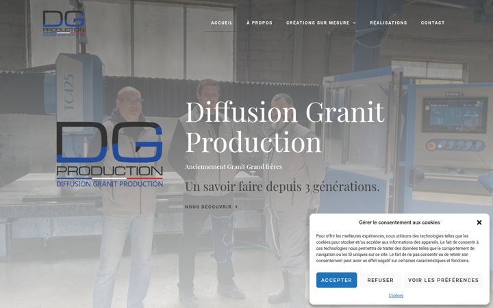 Screenshot of dgproduction.fr