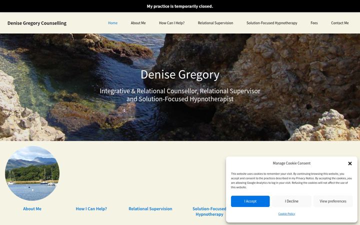 Screenshot of dgregorycounselling.co.uk