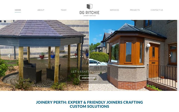 Screenshot of dgrjoinery.co.uk