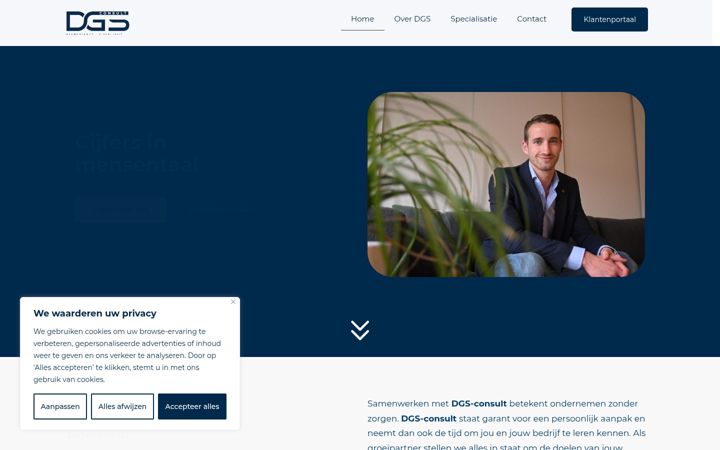 Screenshot of dgs-consult.be