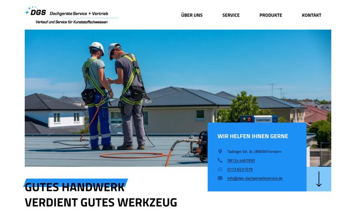 Skærmbillede af dgs-dachgeraeteservice.de