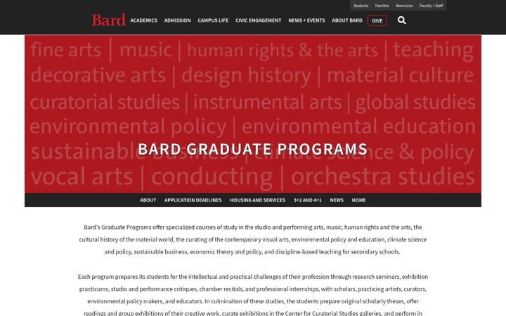 Skjermbilde av dgs.bard.edu