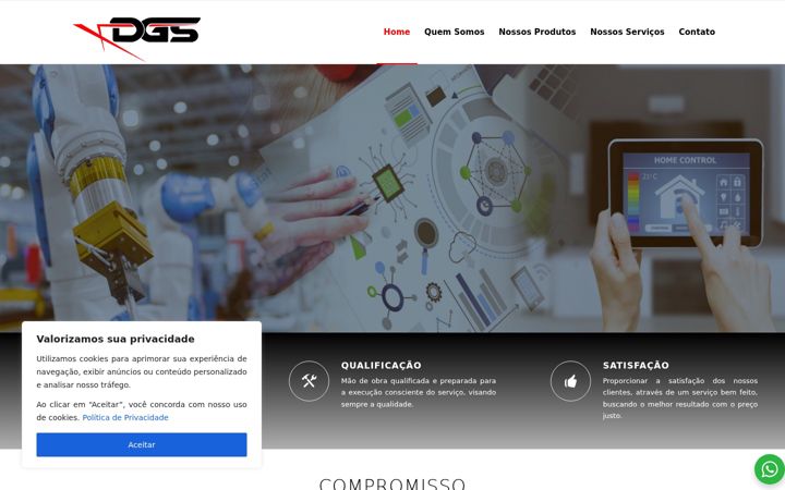 Screenshot of dgsengenharia.com