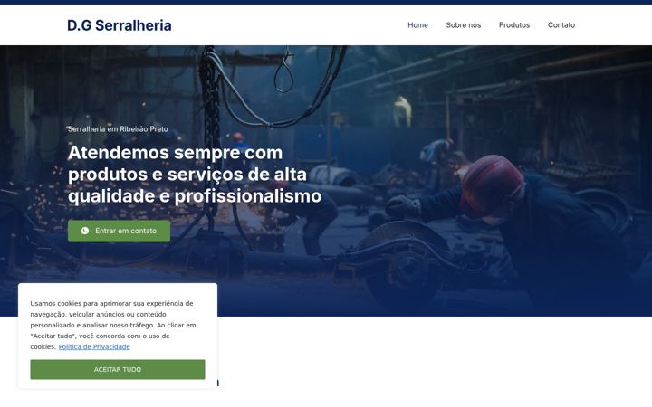 Ekraanipilt saidist dgserralheriarp.com.br