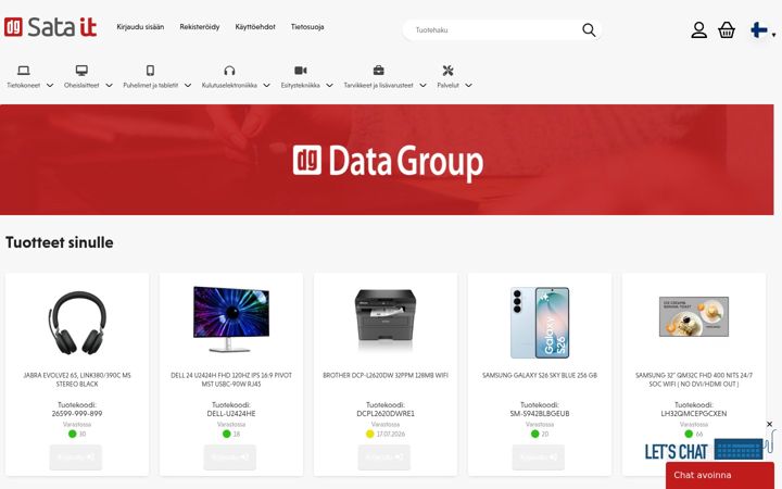 Ekrano kopija dgshop.fi