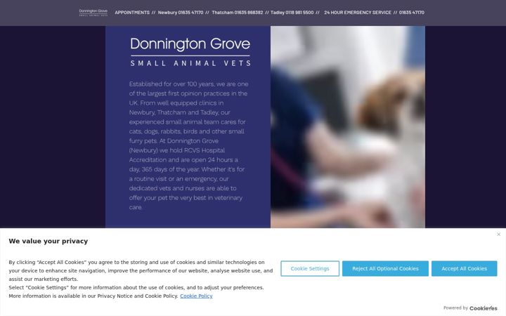 Screenshot of dgsmallanimalvets.com