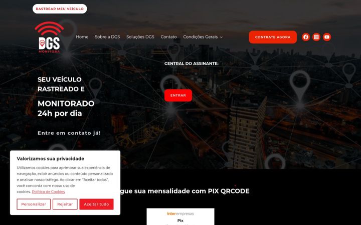 Ekraanipilt saidist dgsmonitora.com.br