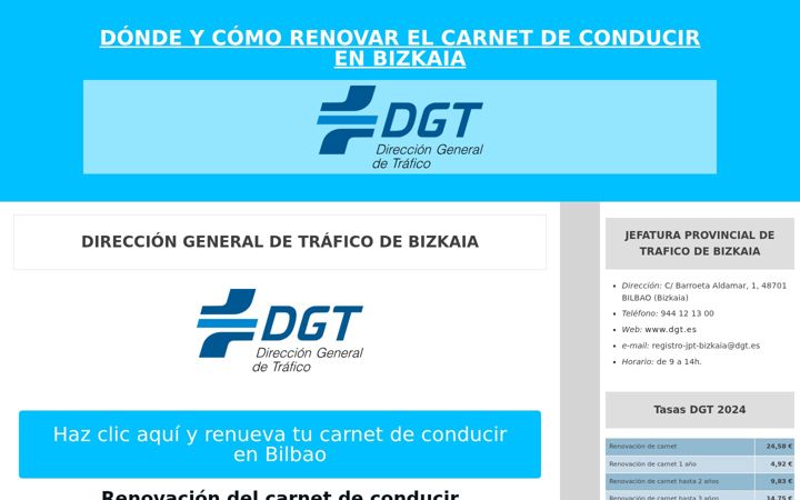 Screenshot of dgt-jefatura-de-trafico-bizkaia.com