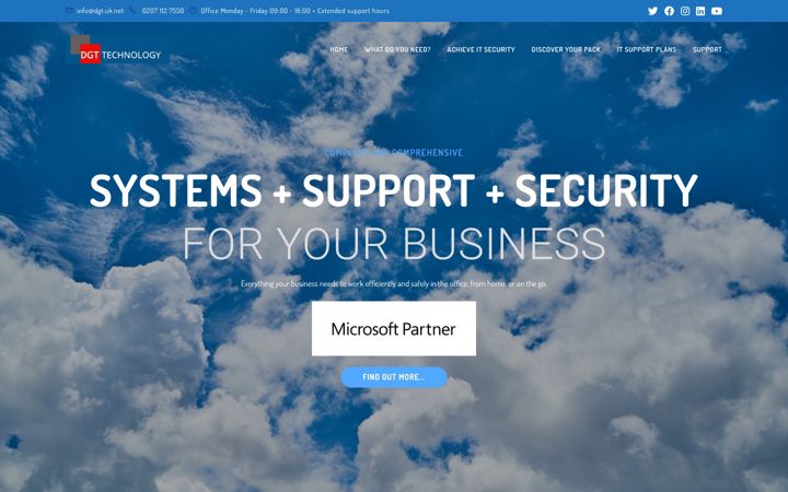 Screenshot van dgt.uk.net
