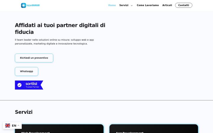 Screenshot von dgtechnologies.it