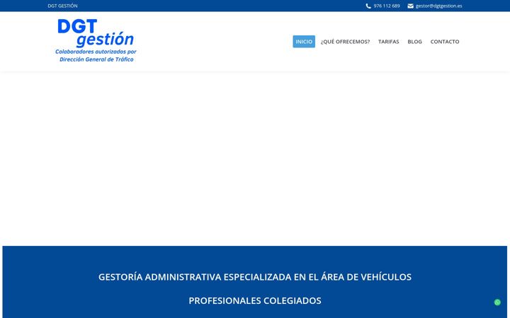 Captură de ecran a dgtgestion.es