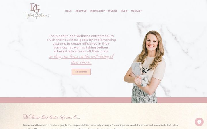 Screenshot of dgvirtualsolutions.com