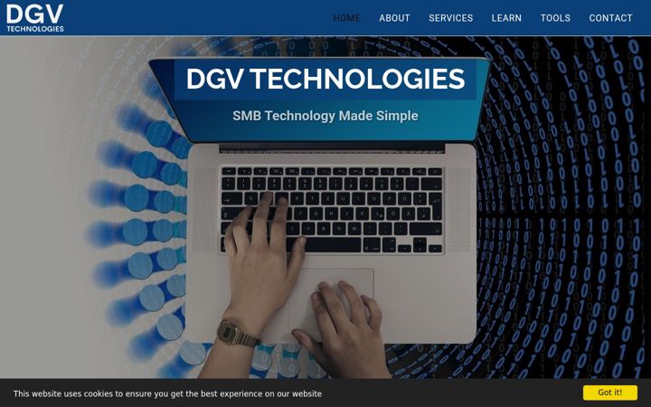 Screenshot of dgvtechnologies.com