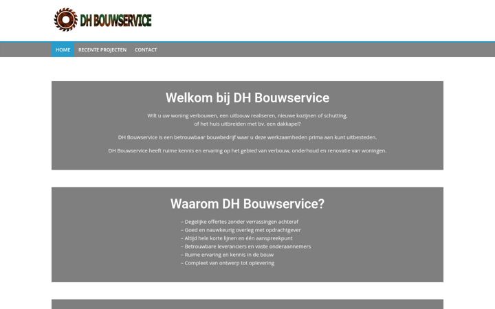 Screenshot of dh-bouwservice.nl