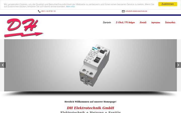 Screenshot του dh-elektrotechnik.de