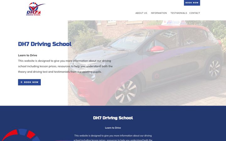 Screenshot of dh7drivingschool.co.uk
