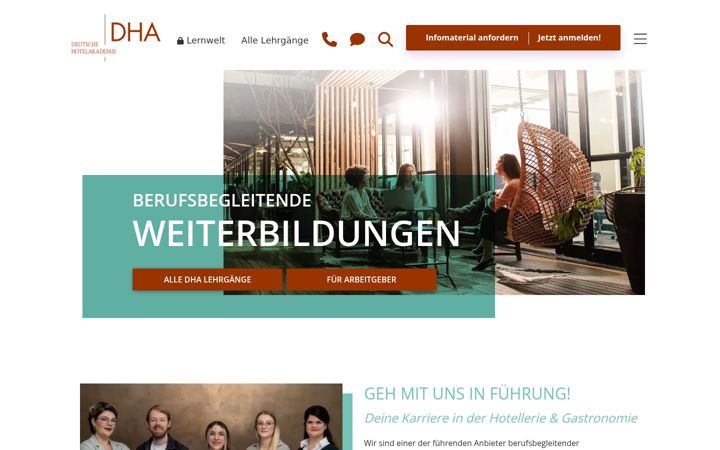 Screenshot of dha-akademie.de