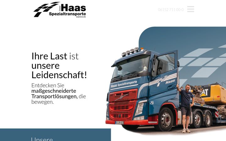 Screenshot of dhaas-spezialtransporte.de
