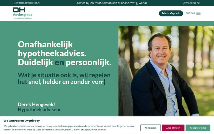 Képernyőkép: dhadviesgroep.nl