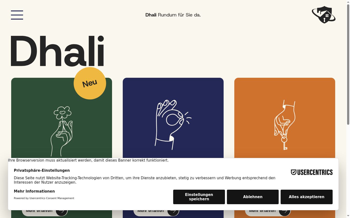 Screenshot tal-banner tal-kunsens muri qabel kwalunkwe interazzjoni