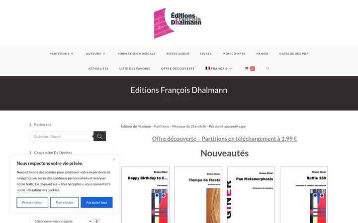 Screenshot van dhalmann.fr