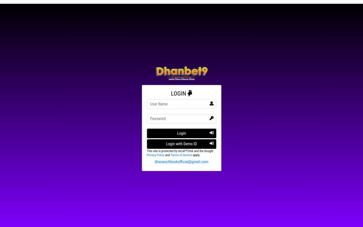 Screenshot του dhanbet9.com