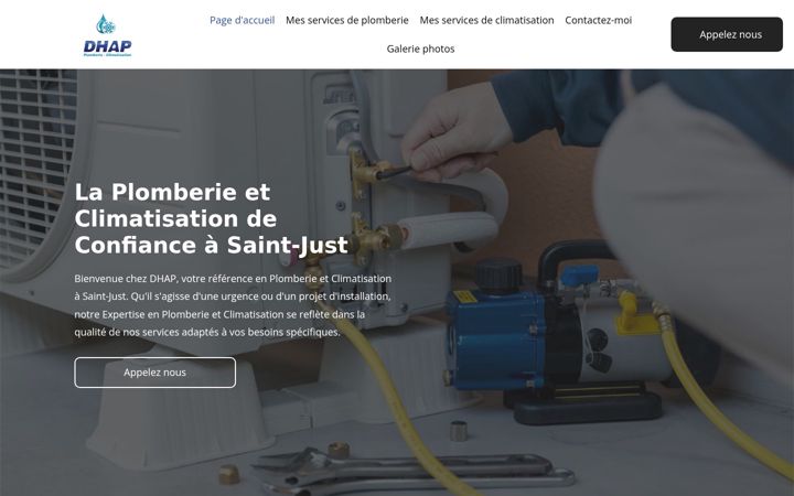 Screenshot van dhapplomberie.fr