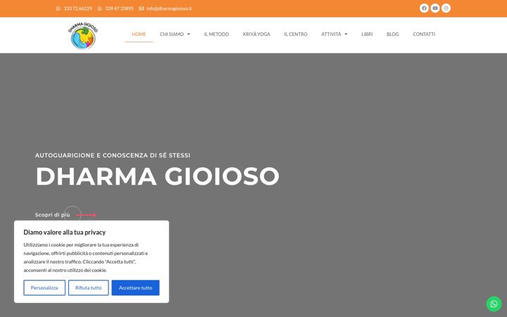 Screenshot von dharmagioioso.it
