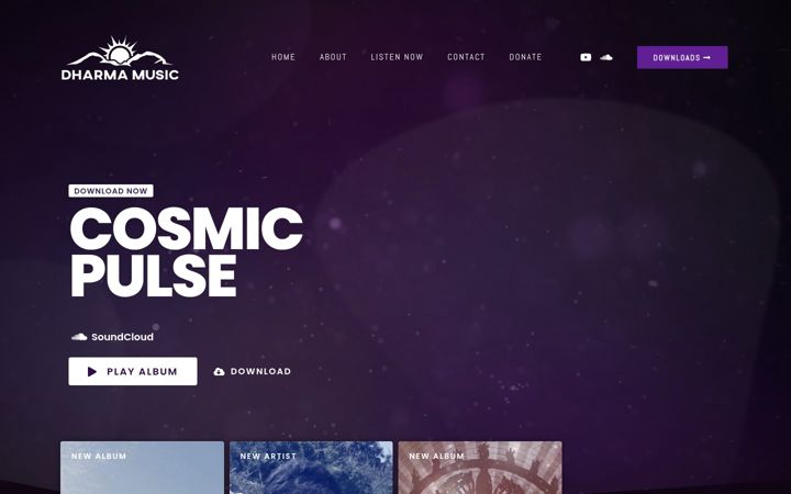 Screenshot of dharmamusic.de
