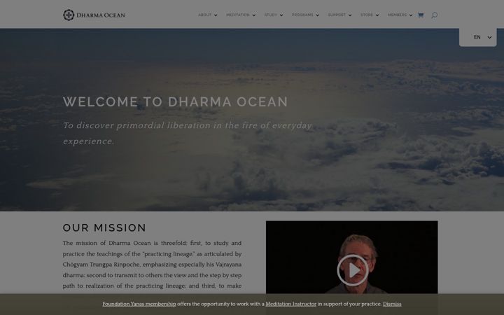 Ekrano kopija dharmaocean.org