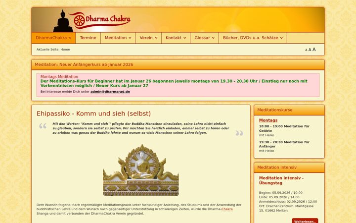 Screenshot of dharmarad.de