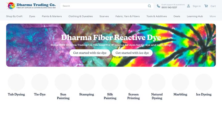 Screenshot of dharmatrading.com