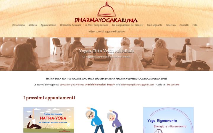 Screenshot von dharmayogakaruna.it
