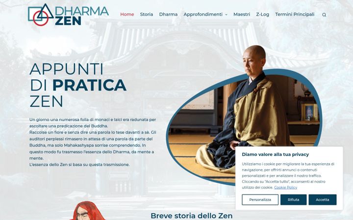 Ekrano kopija dharmazen.altervista.org