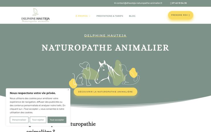Screenshot of dhauteja-naturopathe-animalier.fr