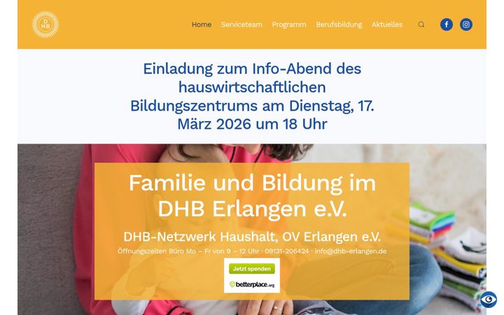 Skærmbillede af dhb-erlangen.de