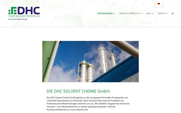Screenshot of dhc-solvent.de