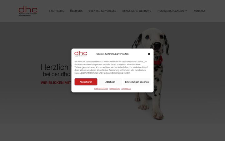 Skærmbillede af dhc-werbung.de