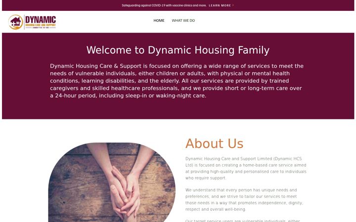 Captura de pantalla de dhcsupport.co.uk
