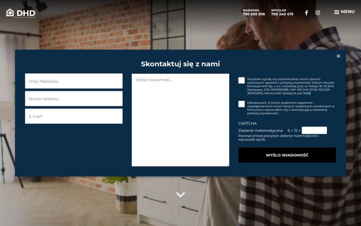 Snímek obrazovky dhd.com.pl