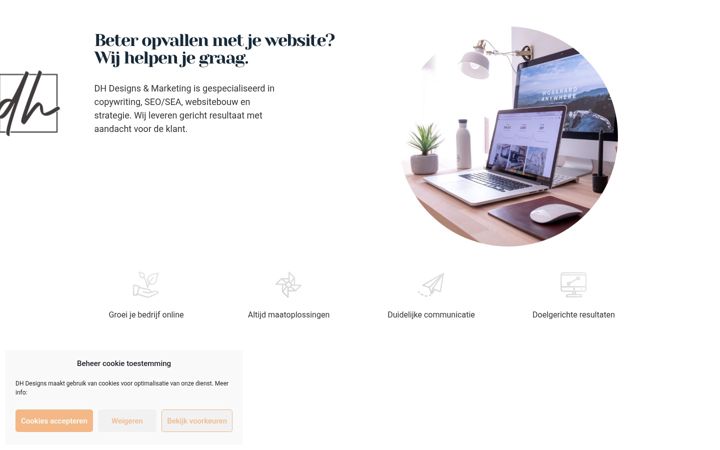 Képernyőkép: dhdesigns.nl