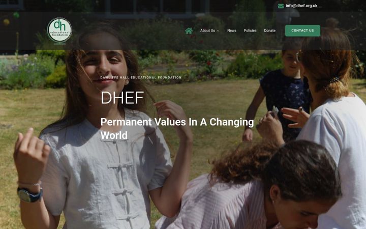 Screenshot of dhef.org.uk