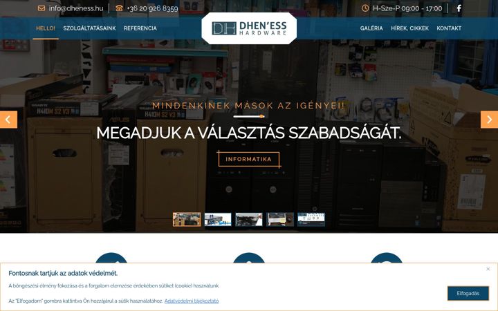 Screenshot of dheness.hu
