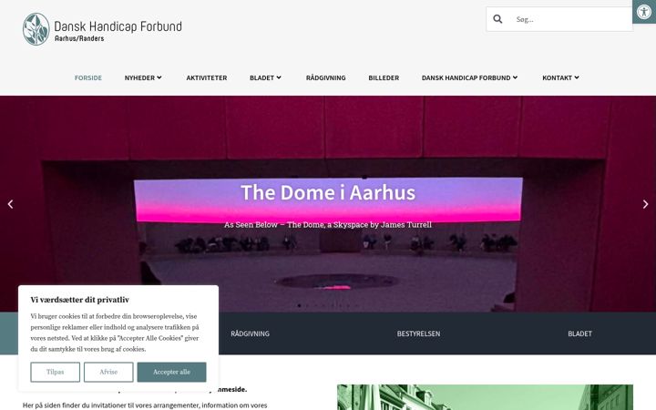 Screenshot of dhf-aarhus.dk