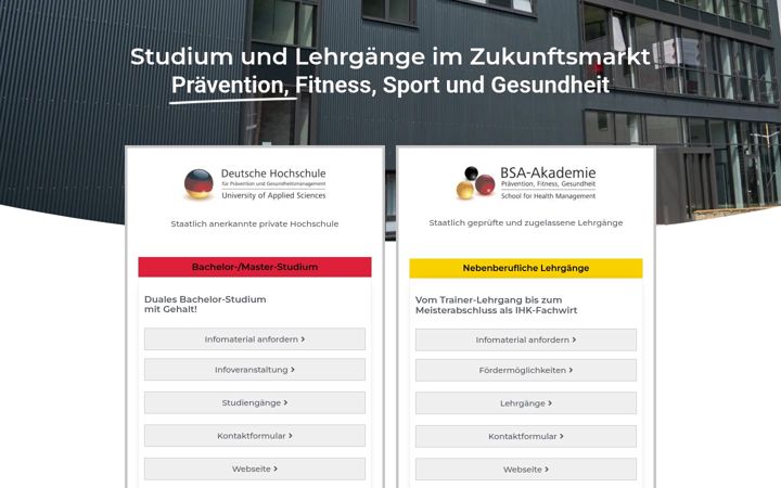 Skærmbillede af dhfpg-bsa.de